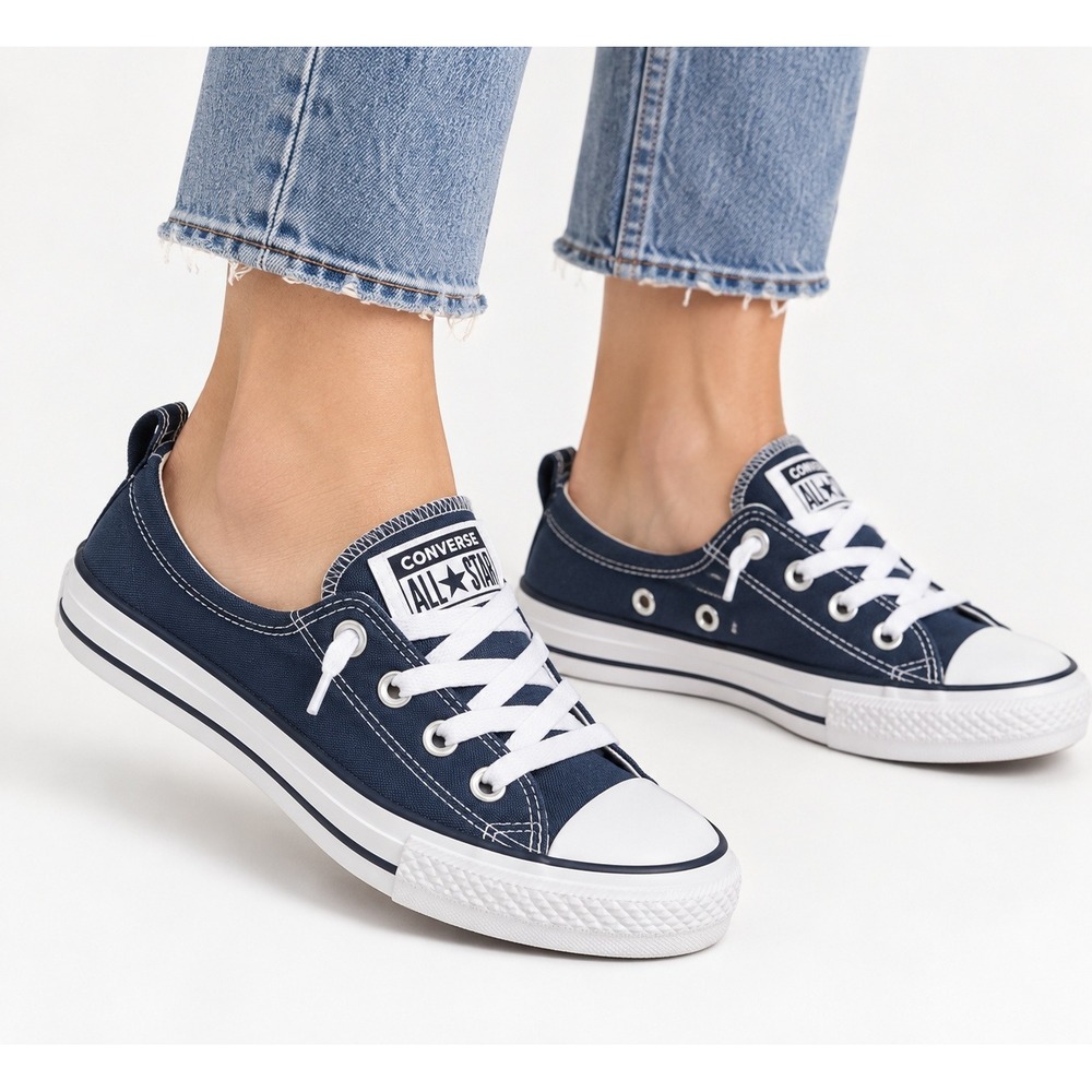 Converse Chuck Taylor All Star Shoreline Navy 7.5 Slip On Sneakers